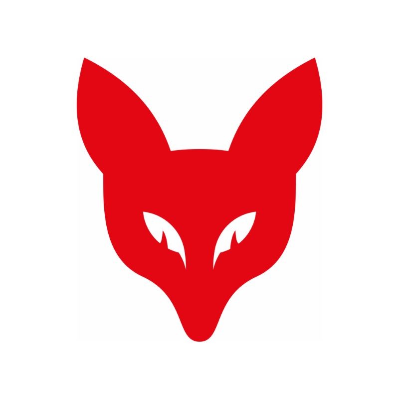 Logo der Füchse Berlin Frauen. Ein roter Fuchskopf auf einem weißem Grund. 